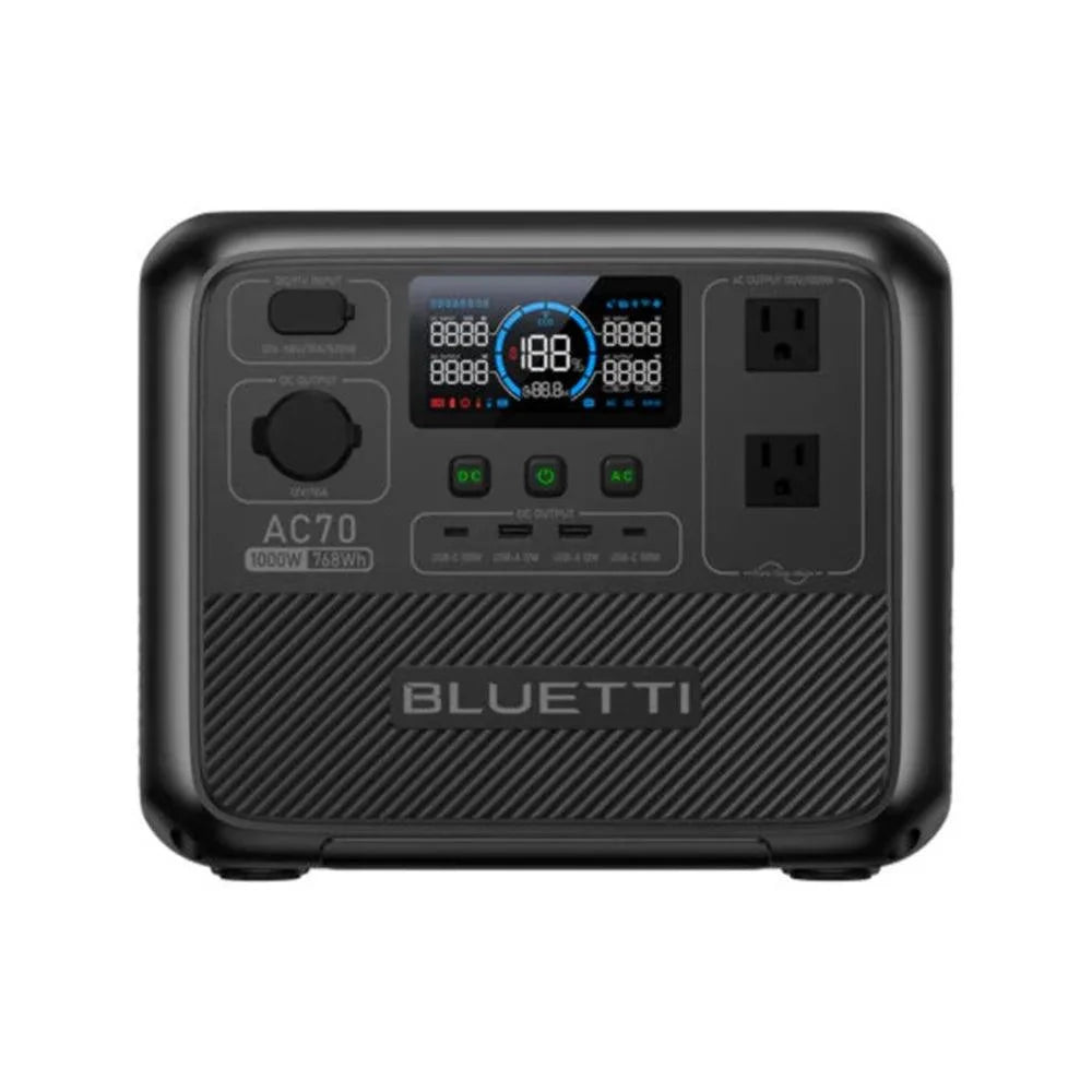 BLUETTI AC70 Portable Power Station | 1000W 768Wh, Generator for Road Trip, Off-grid, Power Outage